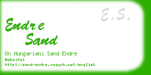 endre sand business card